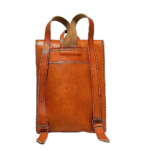 Quirvow Moroccan Leather Backpack – Handcrafted Genuine Leather, Tan - Image 2