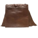 Quirvow Moroccan Leather Crossbody Bag – Genuine Leather, Raw Edge, Arrow Toggle, Brown - Image 4