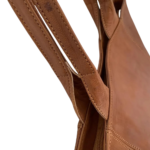 Quirvow Moroccan Leather Tote Bag – Genuine Leather, Zip Top, Shoulder Tote, Tan - Image 3