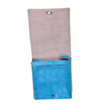 Quirvow Moroccan Leather Crossbody Bag – Genuine Leather, Turn-Lock Closure, Hand-Stitched, Turquoise - Image 3