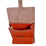 Quirvow Moroccan Leather Backpack – Handcrafted Genuine Leather, Orange - Image 5