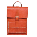 Quirvow Moroccan Leather Backpack – Handcrafted Genuine Leather, Orange