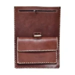 Quirvow Moroccan Leather Organizer Bag – Handcrafted Genuine Leather, Brown - Image 5