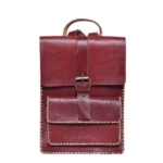 Quirvow Moroccan Leather Organizer Bag – Handcrafted Genuine Leather, Brown