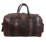 Quirvow Moroccan Leather Travel Bag – Handcrafted Genuine Leather, Brown