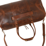 Quirvow Moroccan Leather Duffel Bag - Brown Full Grain - 22 Inch - Image 3