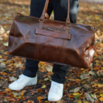 Quirvow Moroccan Leather Duffel Bag - Brown Full Grain - 22 Inch - Image 6