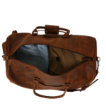 Quirvow Moroccan Leather Duffel Bag - Brown Full Grain - 22 Inch - Image 5