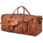 Quirvow Moroccan Leather Duffel Bag - Tan Full Grain - 24 Inch