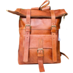 Quirvow Moroccan Leather Backpack - Tan Grain - 15 Inch