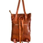 Quirvow Moroccan Leather Backpack - Tan Grain - 15 Inch - Image 3
