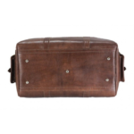 Quirvow Moroccan Leather Duffel Bag - Chocolate Grain - 20 Inch - Image 3