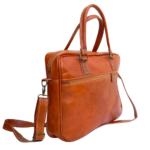 Quirvow Genuine Leather Briefcase Satchel – Brown – Unisex 17-Inch Laptop Bag - Image 4