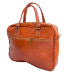 Quirvow Genuine Leather Briefcase Satchel – Brown – Unisex 17-Inch Laptop Bag - Image 2