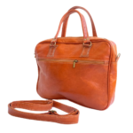 Quirvow Genuine Leather Briefcase Satchel – Brown – Unisex 17-Inch Laptop Bag - Image 3