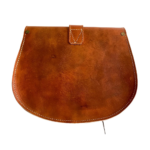 Quirvow Moroccan Leather Saddle Bag - Tan Grain - 11 Inch - Image 4
