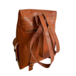 Quirvow Moroccan Leather & Kilim Backpack - Tan & Red - 16 Inch - Image 3